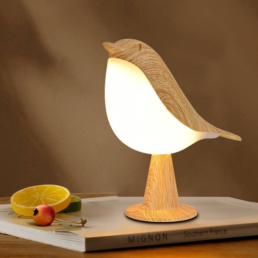 Lampe Oiseau Tactile en Bois Élégant - NESTALUX