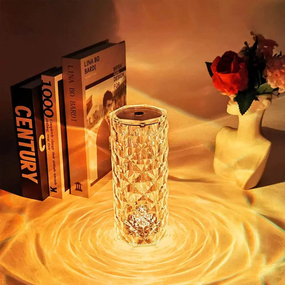 Lampe Cristal Tactile Multicolore Élégante - CLARIVIA