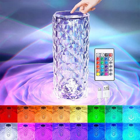 Lampe Cristal Tactile Multicolore Élégante - CLARIVIA