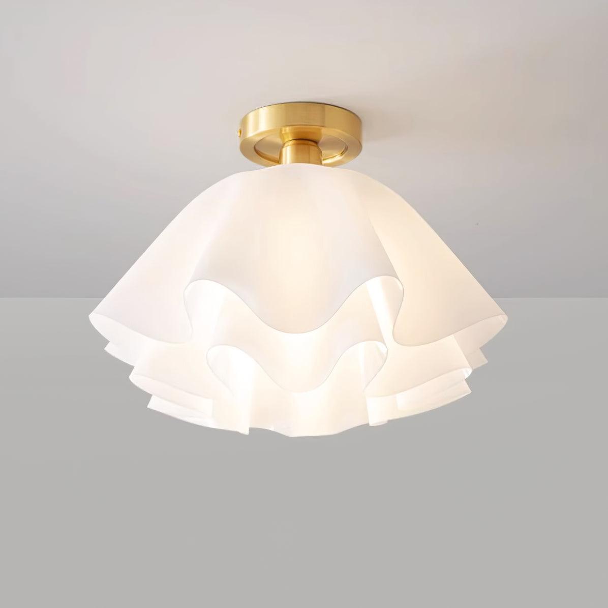 Plafonnier Design Plié Élégant en Cuivre -AURELIA