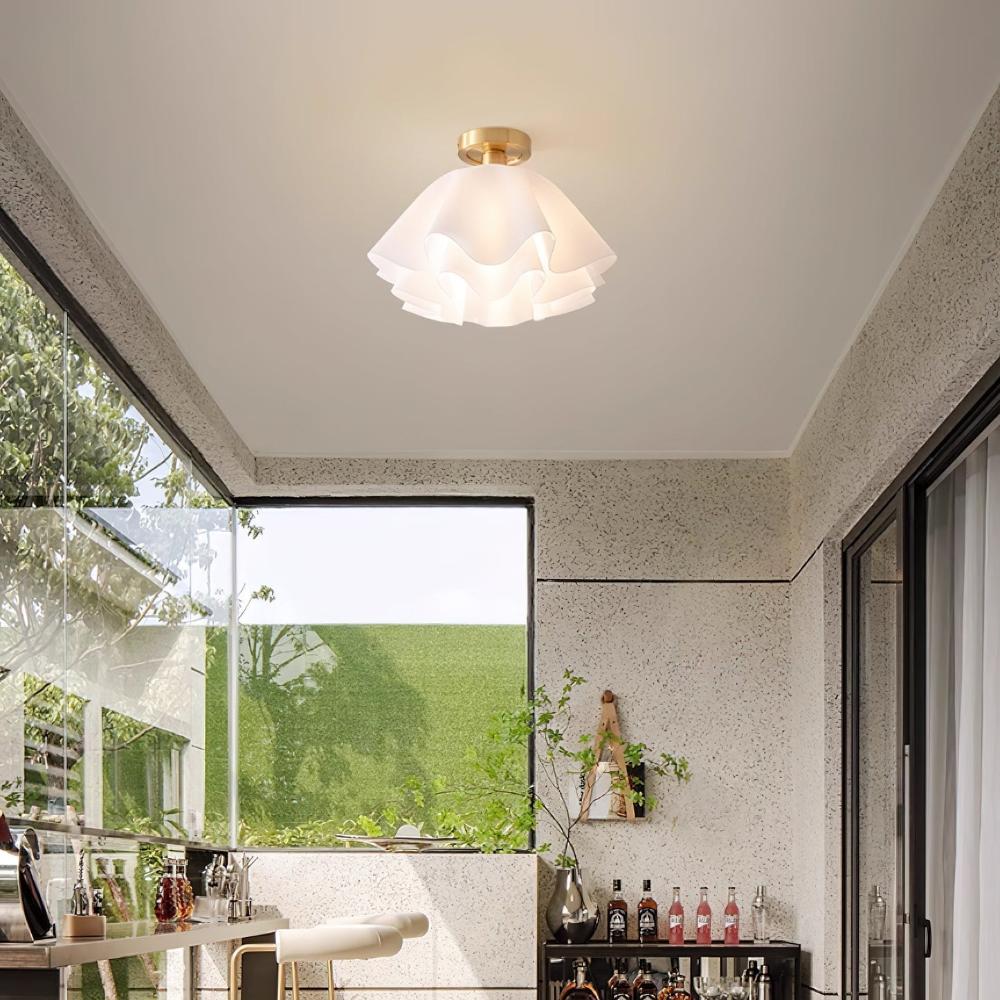 Plafonnier Design Plié Élégant en Cuivre -AURELIA