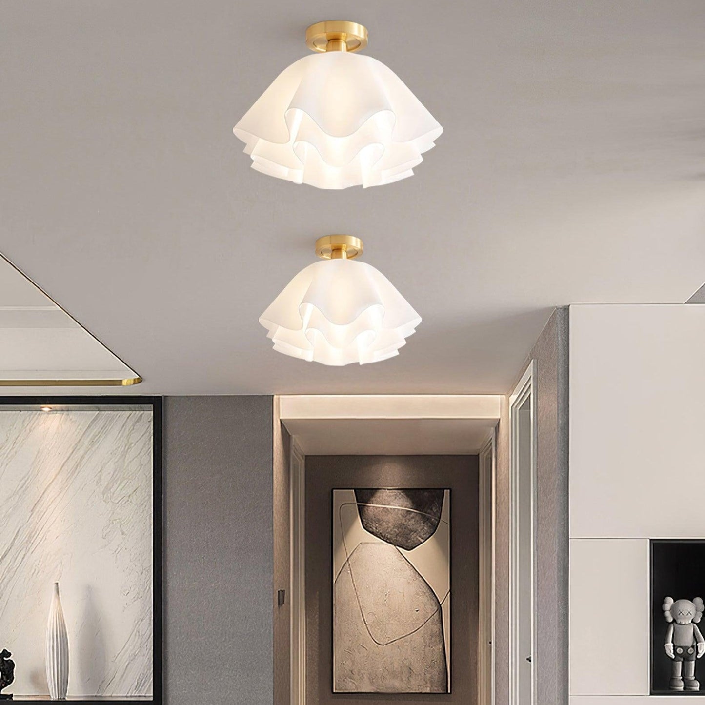 Plafonnier Design Plié Élégant en Cuivre -AURELIA