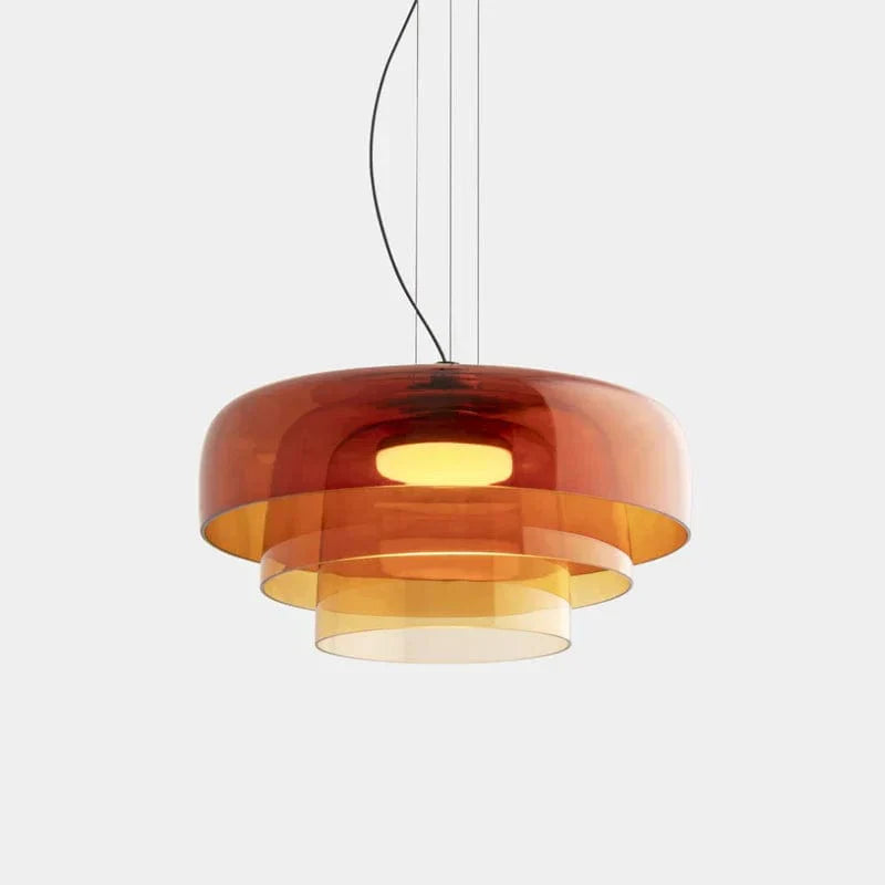 Lustre LED Verre Coloré Élégant et Intemporel - VitriaLumine