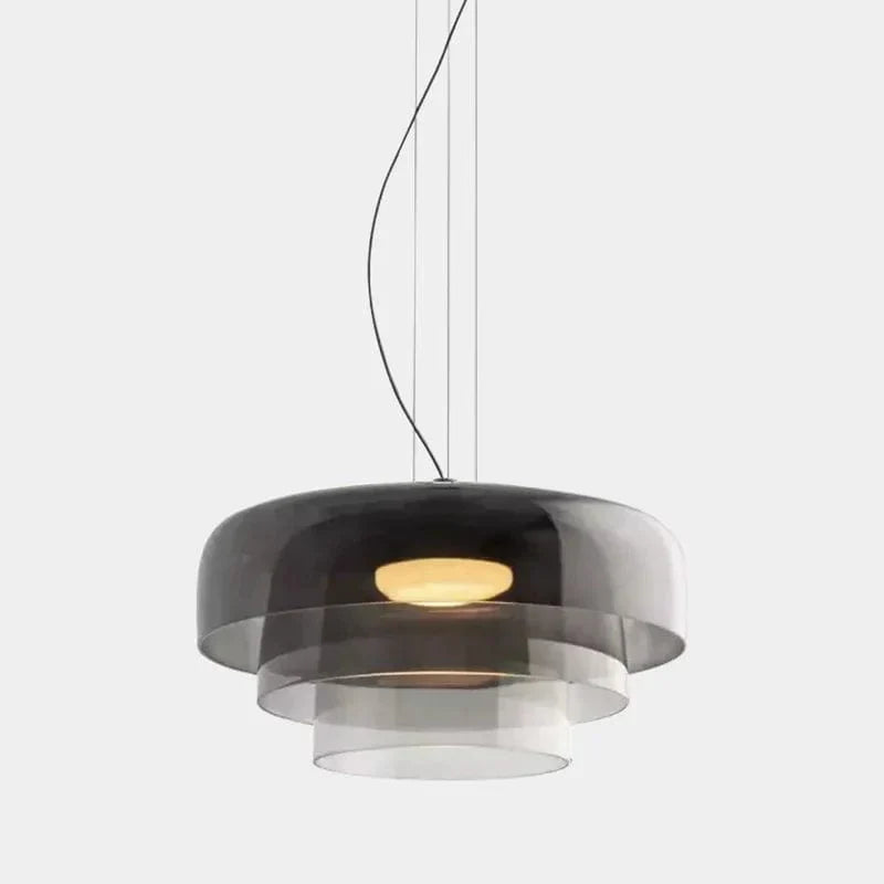 Lustre LED Verre Coloré Élégant et Intemporel - VitriaLumine