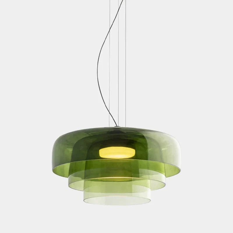 Lustre LED Verre Coloré Élégant et Intemporel - VitriaLumine